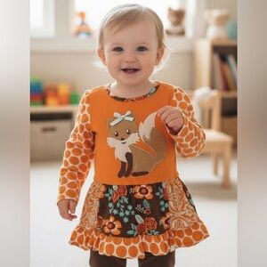 Ana Loren Boutique Fox Tunic – Size 18–24M Fall Festival Favorite